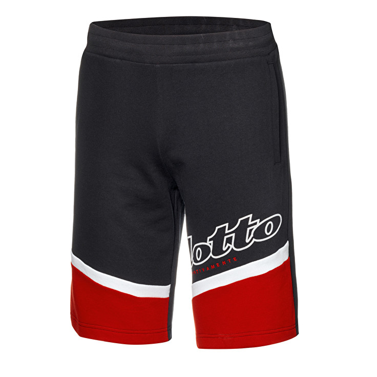 Lotto Athletica Gold Bermudas Hombre - Negras/Rojas - Colombia UIKRYLB-10